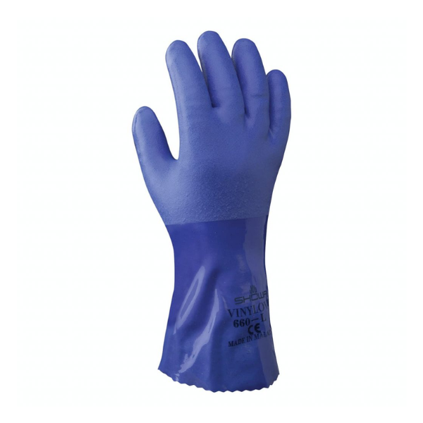 Găng tay Showa 660 PVC oil resistant glove Găng tay Showa 660 PVC oil resistant glove (3)