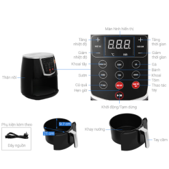 Fryer without oil Joyoung KL35-D981 3.5 liter Nồi Chiên Không Dầu Joyoung